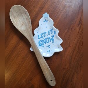 Spoon Rest 6" - Holly Hill - "Let it Snow"